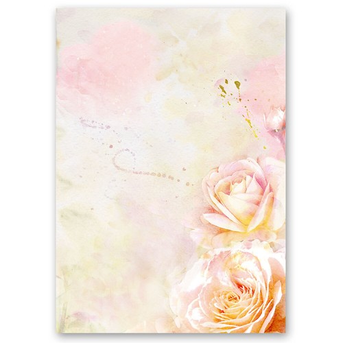 Motiv briefpapier rosenblüten - motiv-briefpapier,