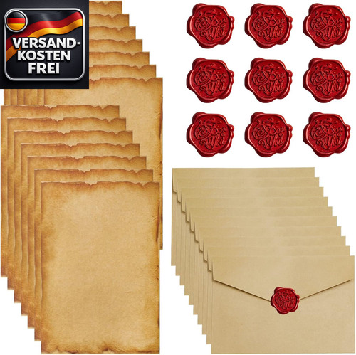 Vintage briefpapier set mit - vintage,