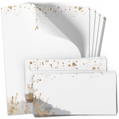 Briefpapier set 100tlg gold - briefpapier,