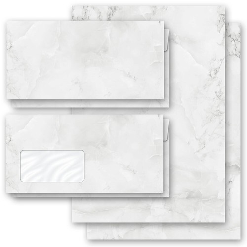 Motiv briefpapier sets marmor - motiv-briefpapier-sets,