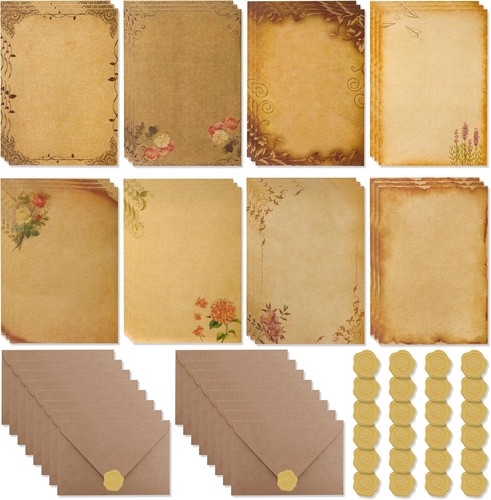 Vintage briefpapier set mit - mit, 16