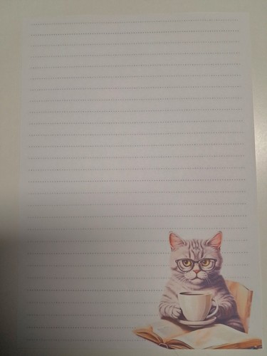 Briefpapier katze 10 blatt - katze,