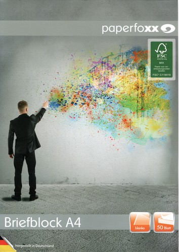 Paperfoxx briefblock blanko - a4,