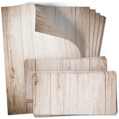 Briefpapier set holzoptik - briefpapier,