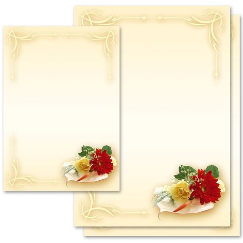 Motiv briefpapier blumenbukett - motiv-briefpapier,
