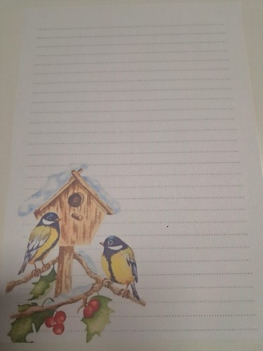 Briefpapier vögel 10x din - briefpapier,