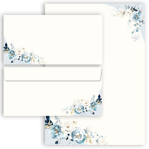 Motiv briefpapier sets blaue - motiv-briefpapier-sets,