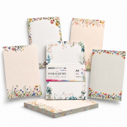 Briefpapier blumen mix 50 - mix,
