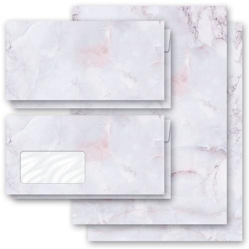 Motiv briefpapier sets marmor - motiv-briefpapier-sets,