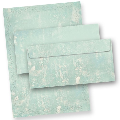 Motiv briefpapier set grün - motiv-briefpapier-set,