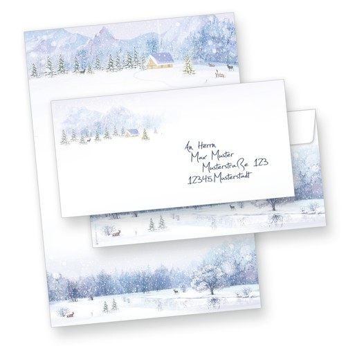 Briefpapier weihnachten weiße - briefpapier,