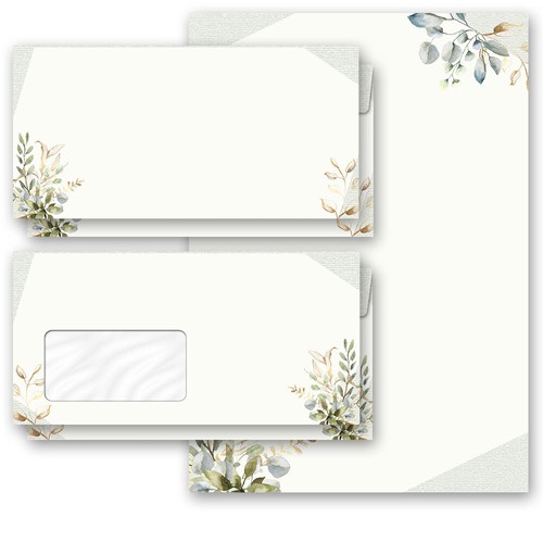 Motiv briefpapier sets grüne - motiv-briefpapier-sets,