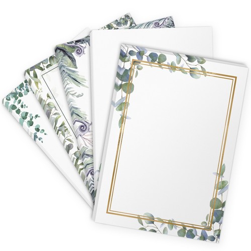 Briefpapier blumen mix 50 - mix, a4