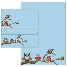 Happy Eule blau Motivpapier 20