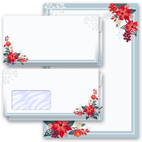 Briefpapier sets herbstzweige - briefpapier-sets,