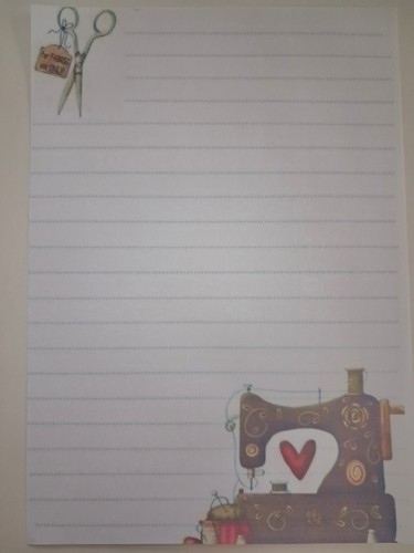 Briefpapier nähmaschine 20x - briefpapier,