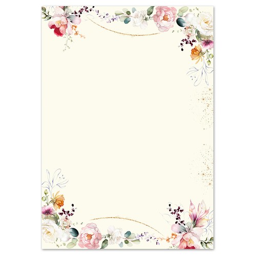 Briefpapier tropische blumen - tropische,