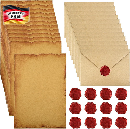 Vintage briefpapier set - vintage, mit